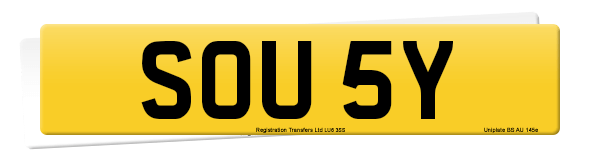 Registration number SOU 5Y